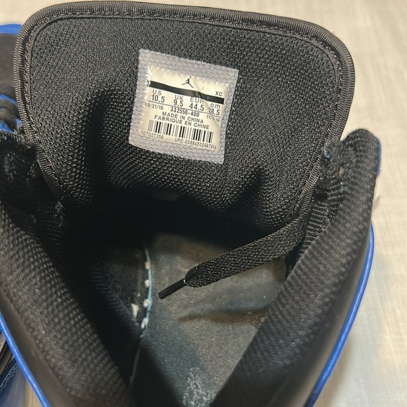 Nike Air Jordan Men's High-Top Sneakers - Black and Blue - Picture 6 of 9